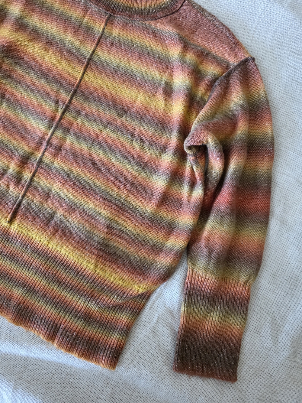 Beach Lunch Lounge Womans Rainbow Turtleneck Sweater Size XXL 20 Plus - Picture 3 of 10